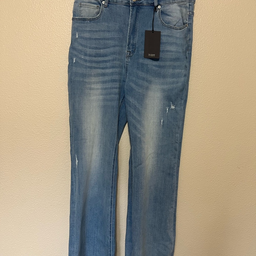 Women's Risen Los Angeles Light Blue Flare Jeans